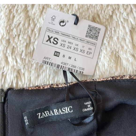 Zara sequin snake print two piece size xs - Picture 3 of 4